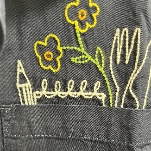 Service Works Men's Navy Blue Embroidered Casual Camp Shirt - Picture 3 of 8